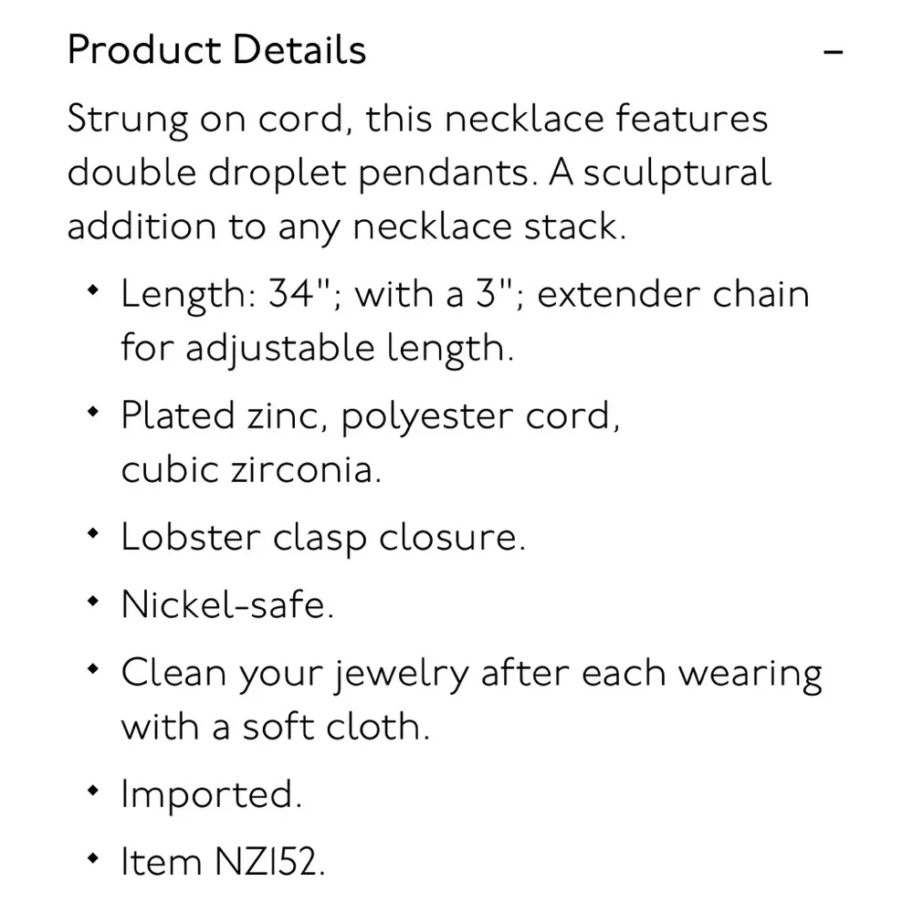 Madewell Double Droplet Pendant Necklace - Picture 3 of 5
